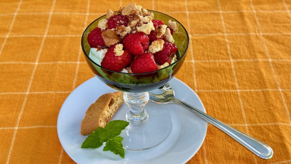 Mascarpone Cream with Balsamic Raspberries